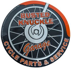 Busted Knuckle Garage Man Cave Tin Wall Art